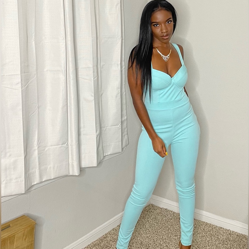 Light blue jumpsuit